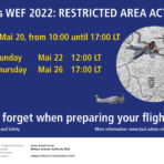 WEF : restrictions de circulation dans l’espace aérien du 20 au 26 mai 2022